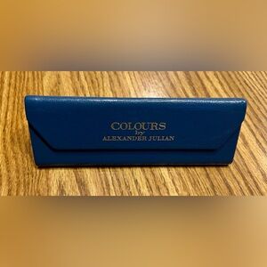 Colours by Alexander Julian Blue Leather Eye Glass Case.